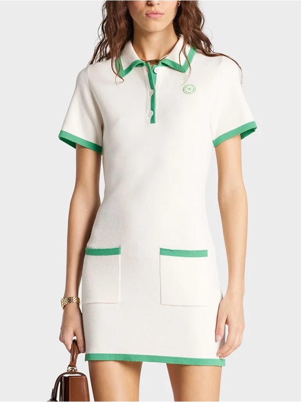 Brand New- Sporty & Rich Hilary Dress in Off White/Verde 💚👟